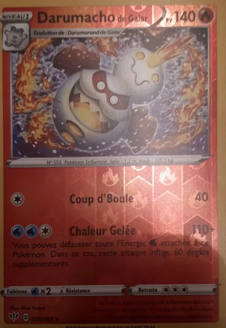 Ténèbres Embrasées - Darumacho de Galar Reverse
