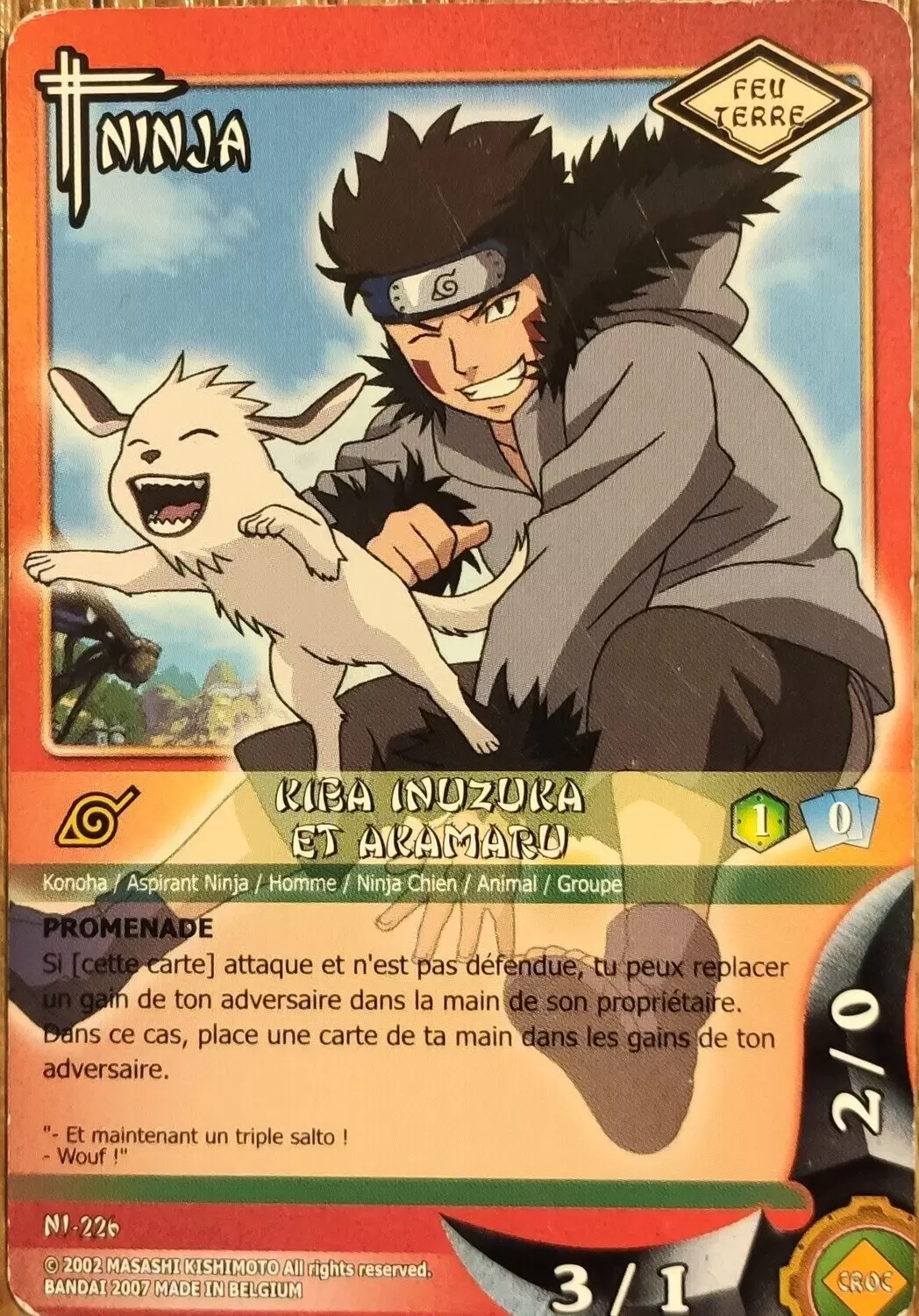 Cartes Naruto Série 05 - Un Nouveau Départ - Kiba Inuzuka et Akamaru