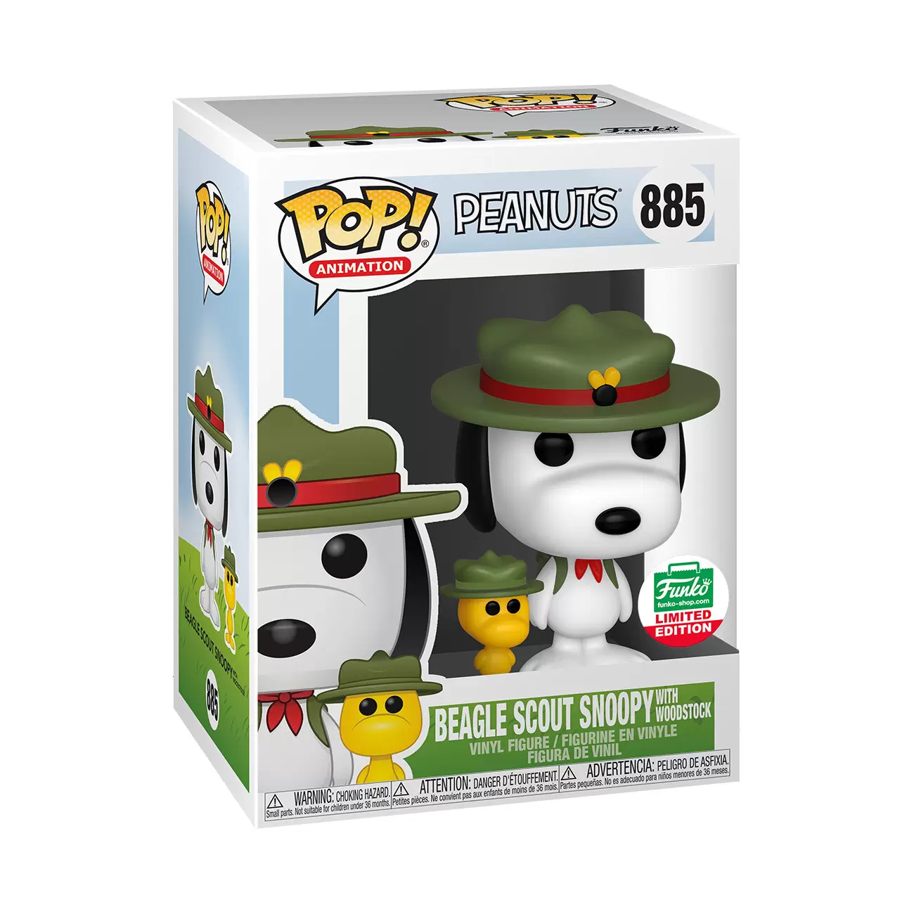 POP! Animation - Peanuts - Beagle Scout Snoopy with Woodstock