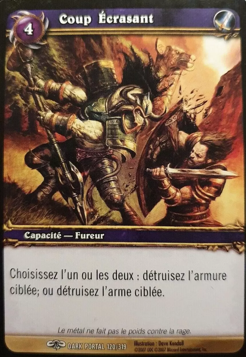 À travers la Porte des Ténèbres - Coup écrasant