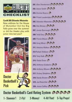 1996-97 Upper D.E.C.K -  NBA Basketball Collector\'s Choice - Card N°396