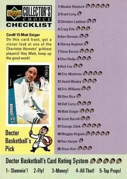 1996-97 Upper D.E.C.K -  NBA Basketball Collector\'s Choice - Card N°196