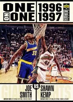 1996-97 Upper D.E.C.K -  NBA Basketball Collector\'s Choice - Joe Smith vs Shawn Kemp