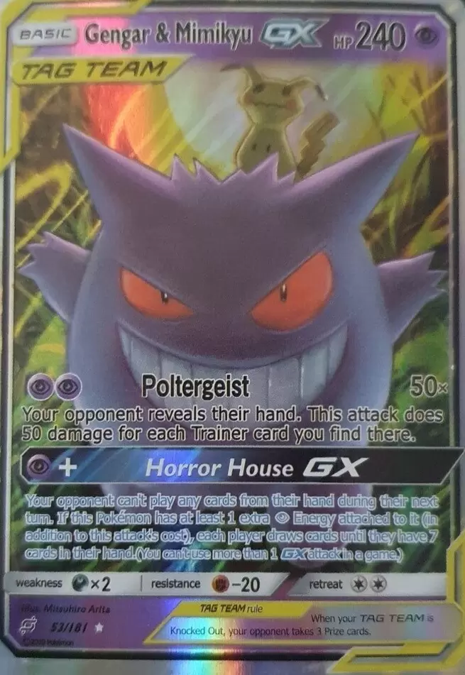 Gengar & Mimikyu GX - Team Up Pokémon card 53/181