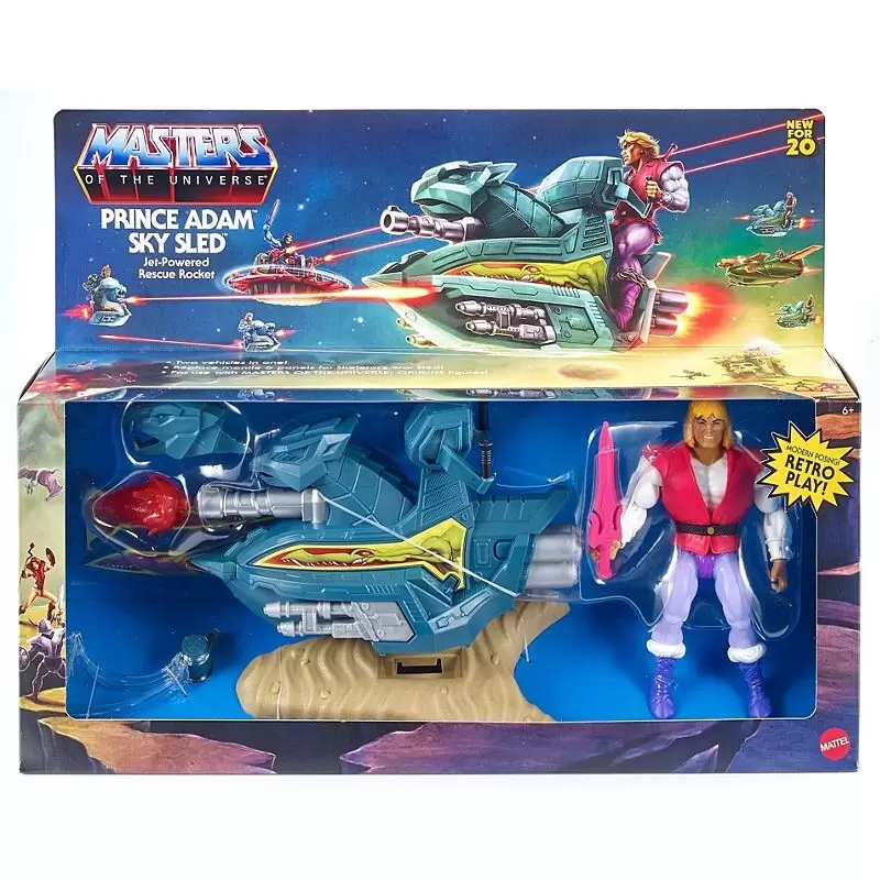 Masters of the Universe Origins - Sky Sled and Prince Adam