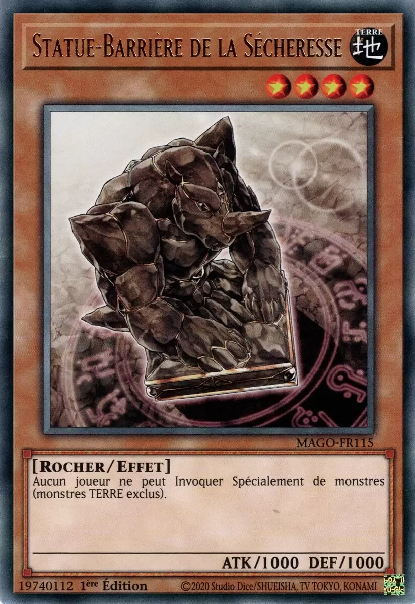 Or Maximum MAGO - Statue-Barrière de la Sécheresse