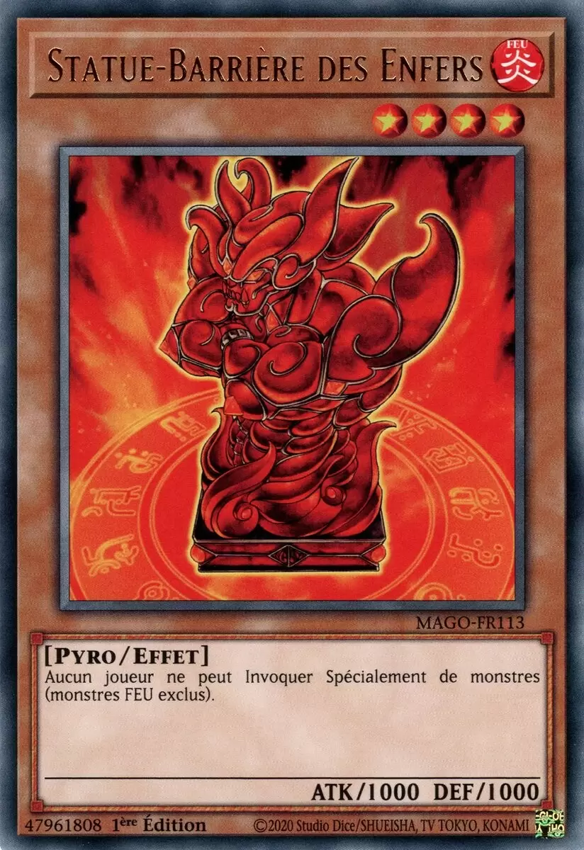 Or Maximum MAGO - Statue-Barrière des Enfers