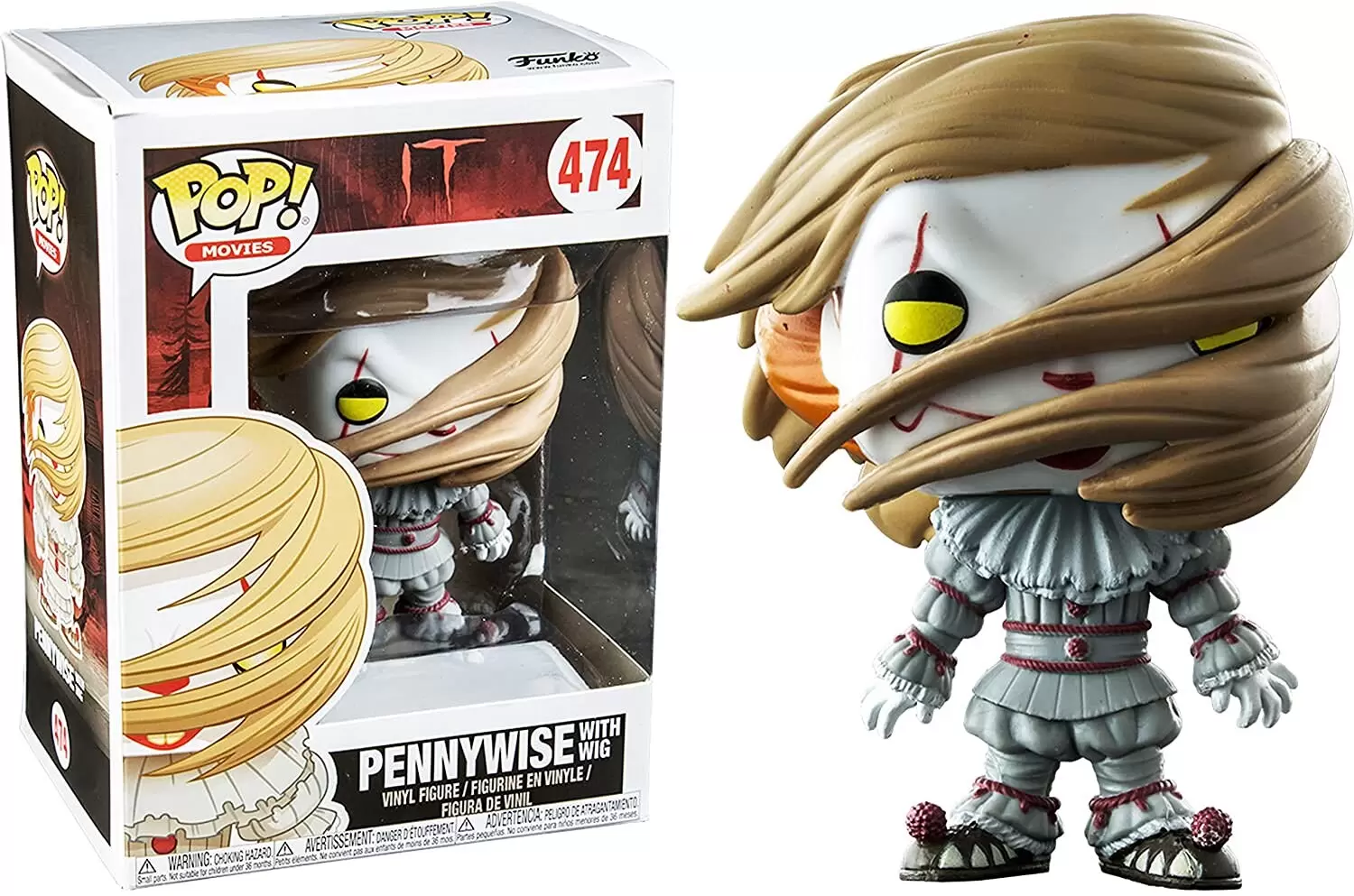 POP! Movies - It - Pennywise with Wig Yellow Eyes