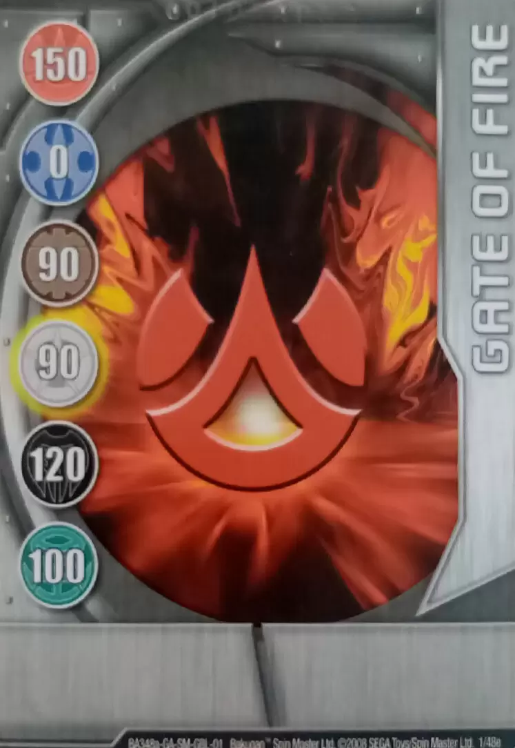 Bakugan Battle Brawlers Cards - Gate of fire
