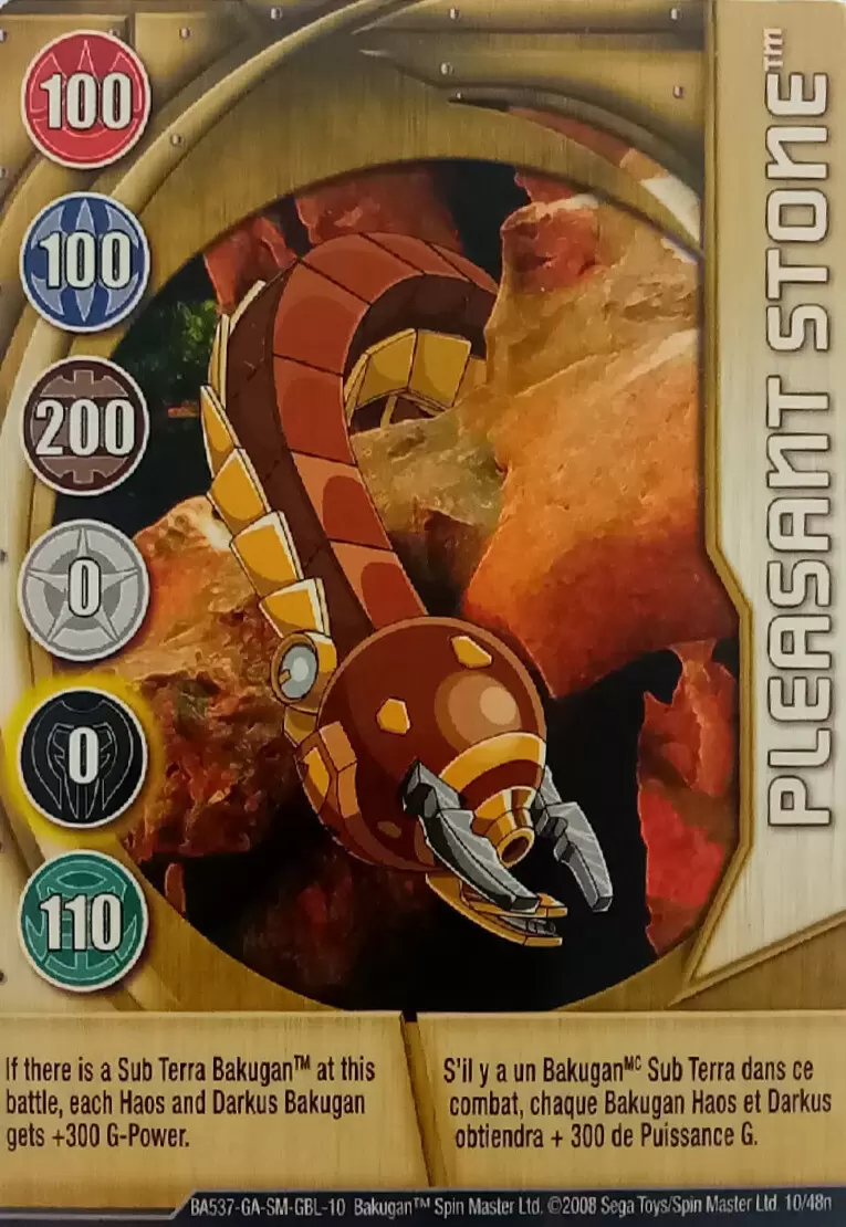 Bakugan Battle Brawlers Cards - Pleasant stone