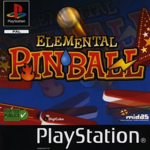 Playstation games - Elemental Pinball Playstation