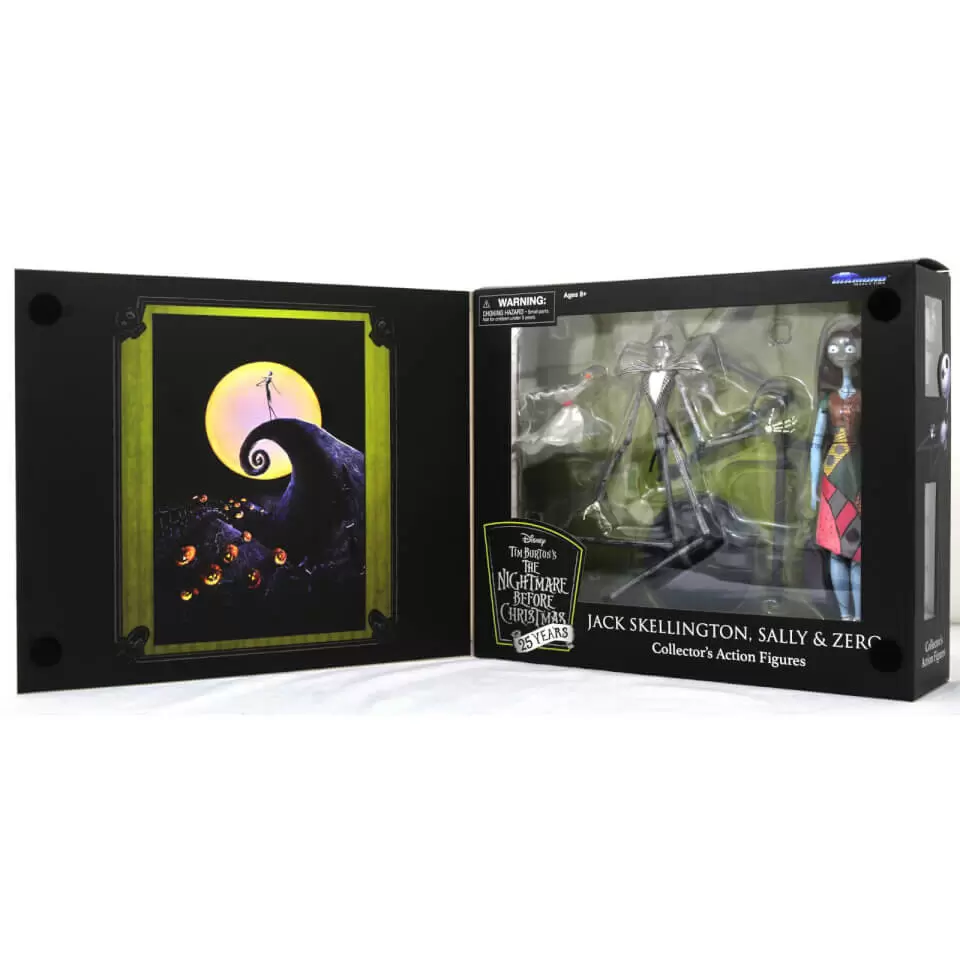 The Nightmare Before Christmas - Diamond Select - Jack Skellington, Sally & Zero - Collector\'s Action Figures Set
