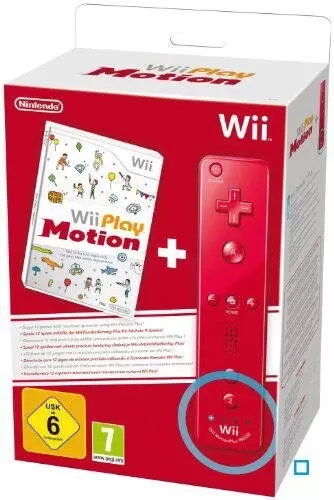 Matériel Wii - Wii Play Motion : 12 jeux + Télécommande Wii Plus rouge