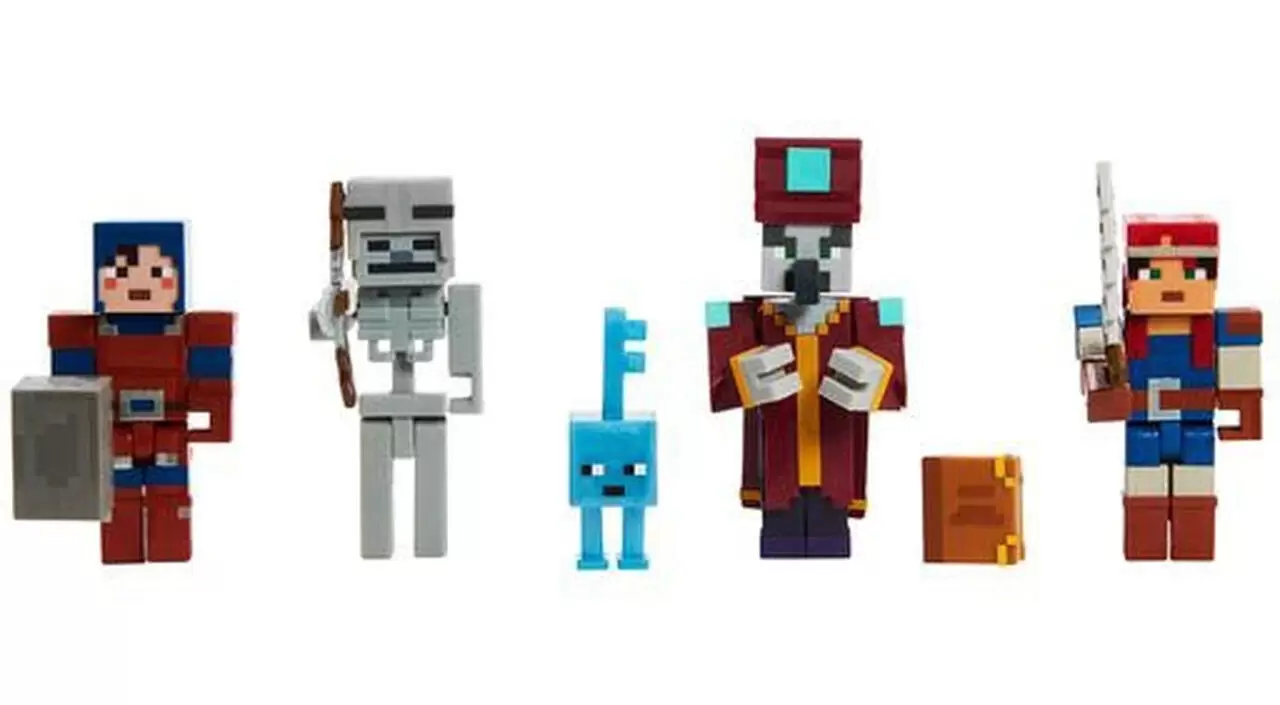 Minecraft Mob Head Minis Cave Explorers Pack com 2 Action Figures