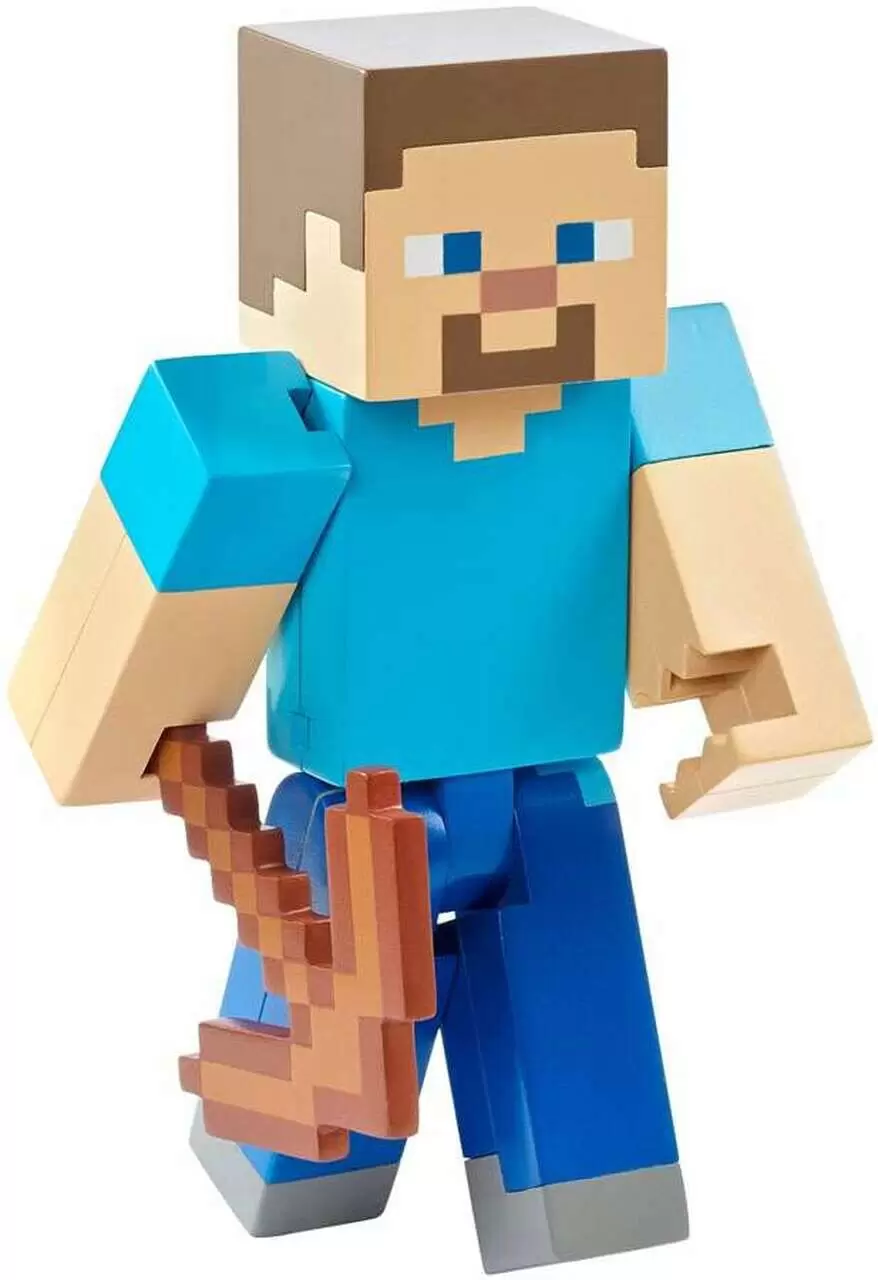 Minecraft - Mattel - Survival Mode Mining Steve Action Figure [Wood Pickaxe]
