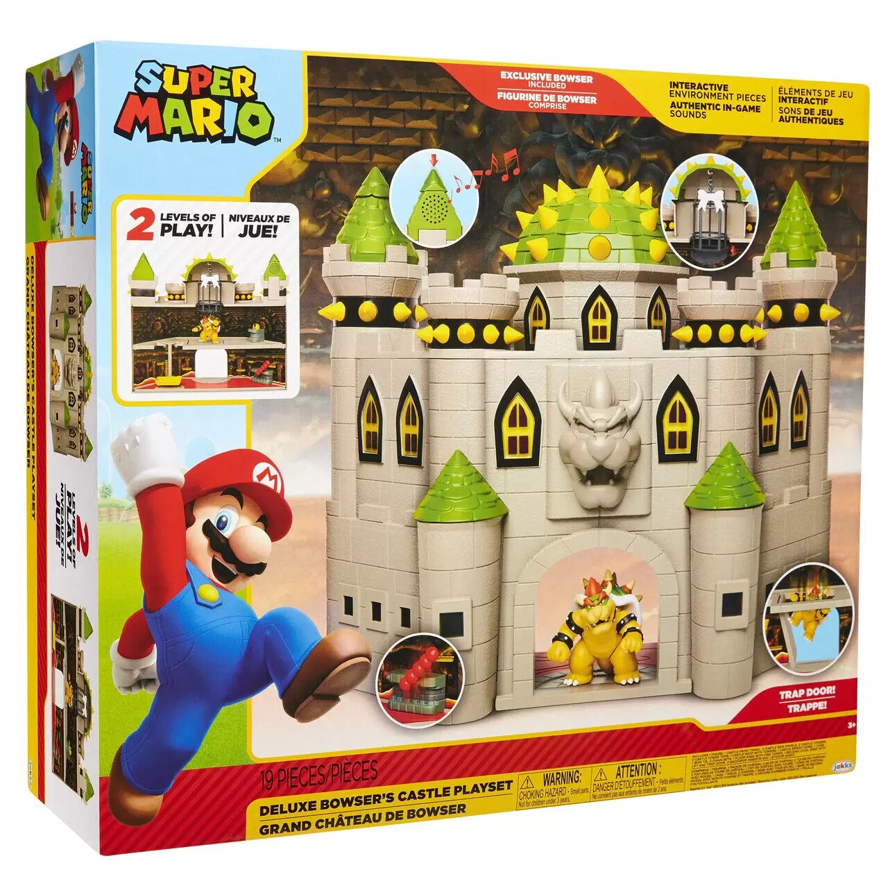 World of Nintendo - Deluxe Bowser\'s Castle Playset