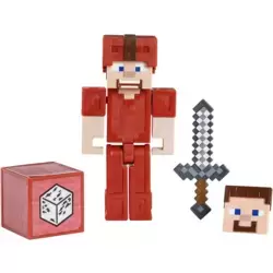 Comic Maker Steve in Red Leather Armor