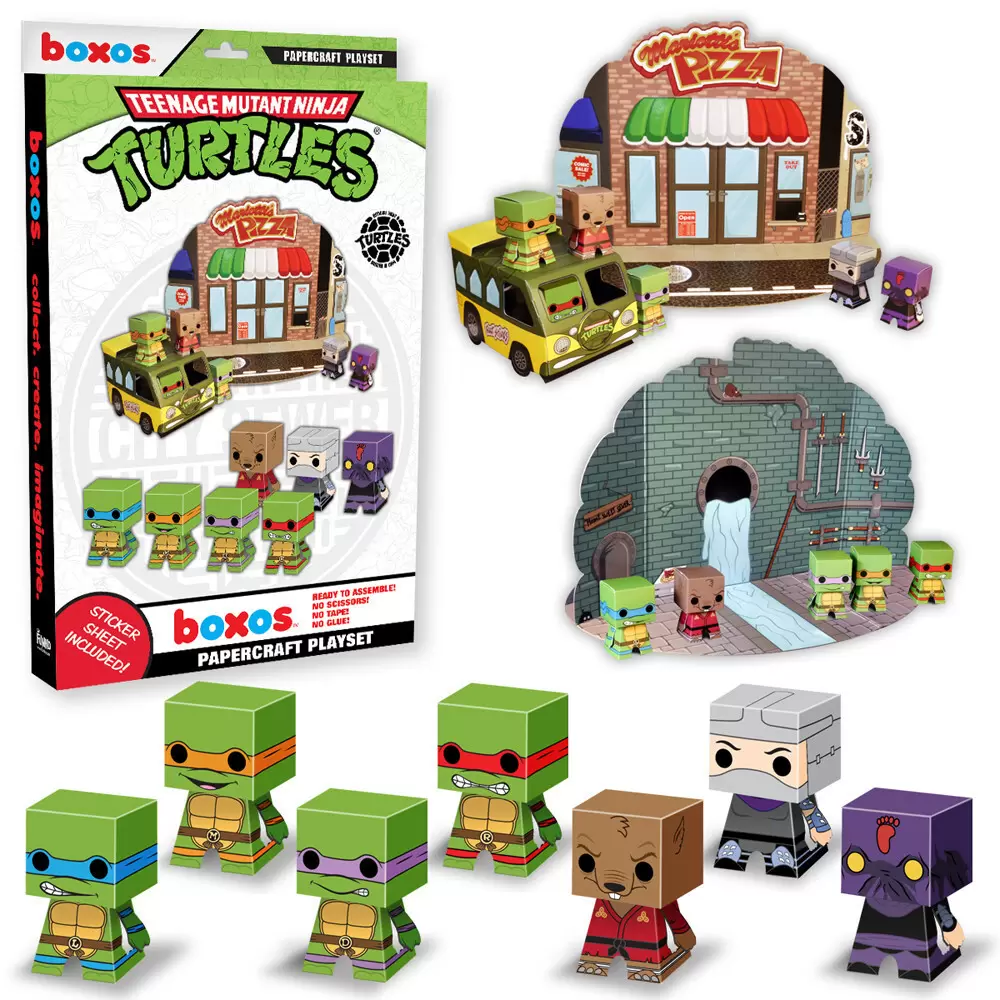 Funko Boxos - Teenage Mutant Ninja Turtles Paper Craft Playset