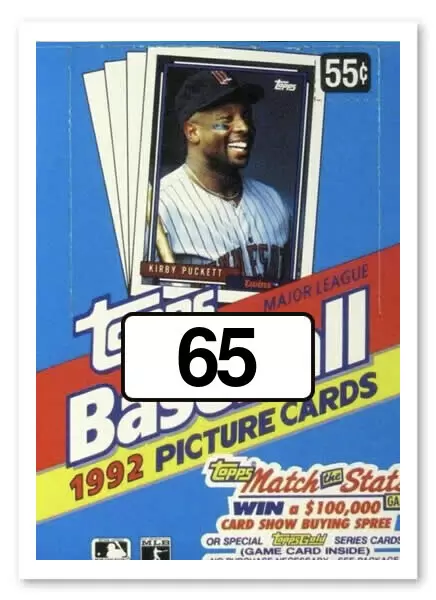 Willie McGee - carte 65 Baseball 1992 Picture Cards