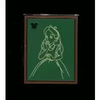 2014 Hidden Mickey Series - Chalk Sketches - Alice