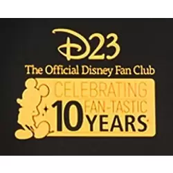 D23 - Gold Member Welcome Gift 2019 - 10 Fan-Tastic Milestones Pin Set - Celebrating 10 Fantastic Years