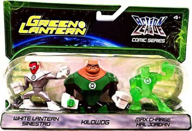 DC Universe Action League - White Lantern Sinestro, Kilowog & Max Charge Hal
