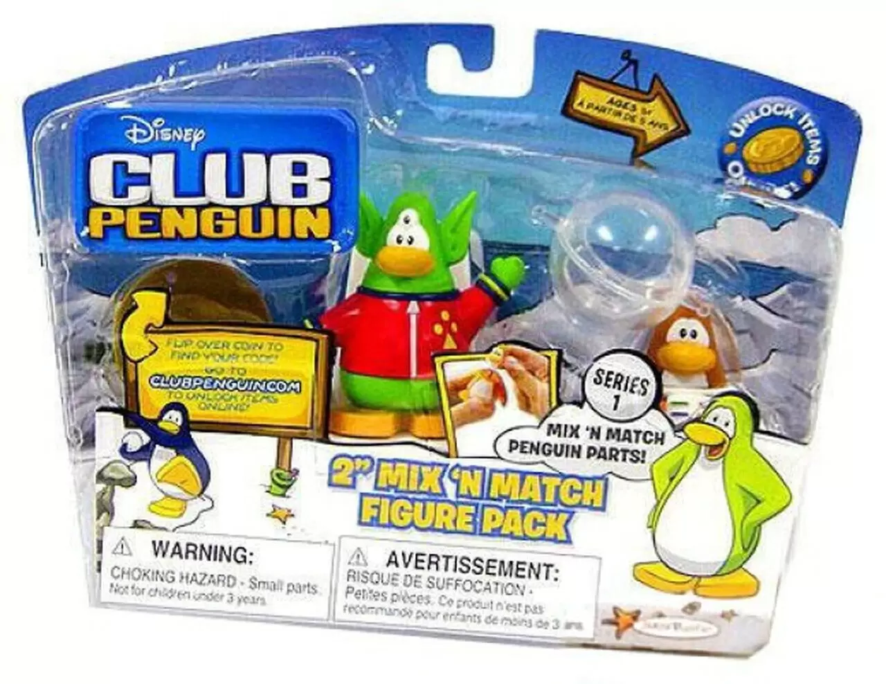 Club Penguin - Mix \'N Match Series 1 Space Alien & Spaceman