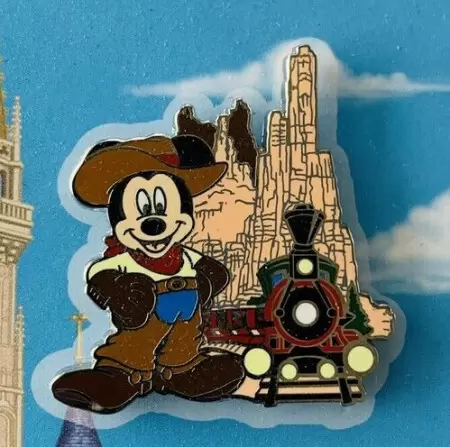 Disney Pins Open Edition - Disney Parks Attraction Booster Set - Mickey Mouse Thunder Railroad