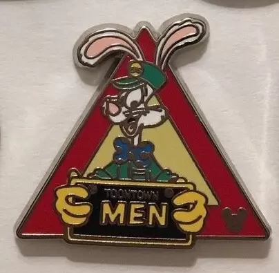 Disney Pins Open Edition - Hidden Mickey 2018 Series - Toontown Signs - Men\'s Restroom - Roger Rabbit