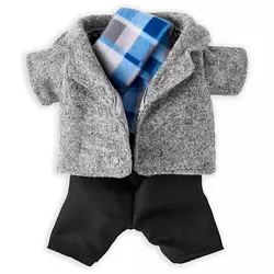 Woven Coat, Pants, and Scarf Set
