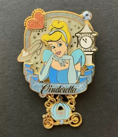 Disney Pins Open Edition - Princess Icons - Cinderella Dangle