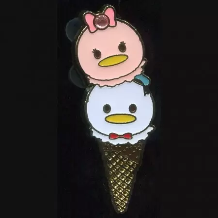 Disney Pins Open Edition - Tsum Tsum Ice Cream Cone Booster set - Donald and Daisy