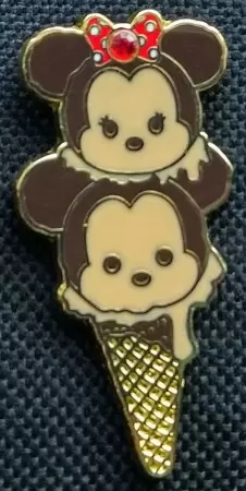 Disney - Pins Open Edition - Tsum Tsum Ice Cream Cone Booster Set - Mickey and Minnie