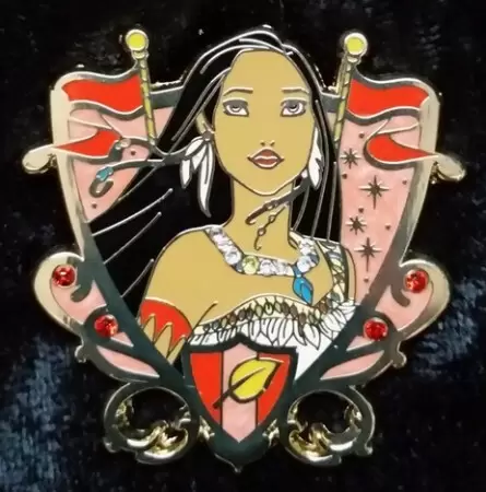 Disney Pins Open Edition - Disney Princess Jeweled Crest- Pocahontas