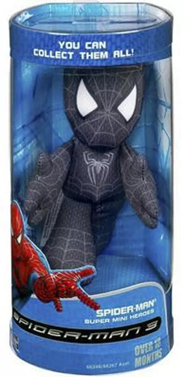 black spiderman plush