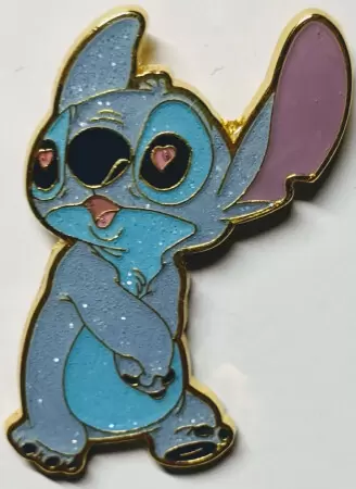 Pin\'s Loungefly - Lilo & Stitch - Glitter Stitch Heart Eyes