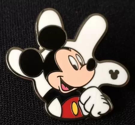 Disney Pins Open Edition - 2013 Hidden Mickey - White Glove Silhouette - Mickey Mouse