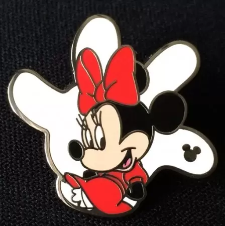 Disney Pins Open Edition - 2013 Hidden Mickey - White Glove Silhouette - Minnie Mouse
