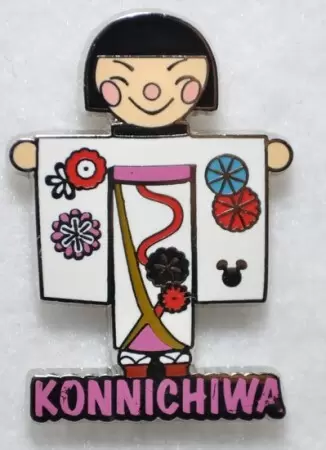 Disney Pins Open Edition - 2014 Hidden Mickey Series - It\'s A Small World - Konnichiwa