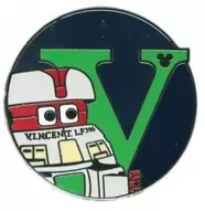 Disney Pins Open Edition - Hidden Mickey Series III - Alphabet - V for V.I.N.C.E.N.T.