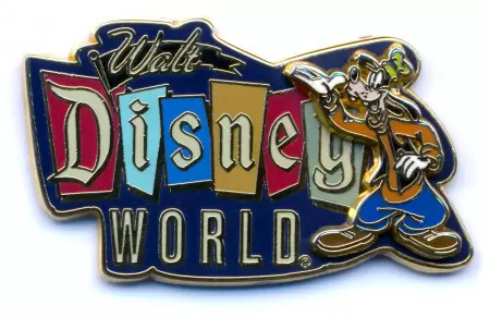 Disney Pins Open Edition - Walt Disney World Retro Logo - Goofy