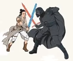 Star Wars - DLR/WDW - Star Wars: The Rise of Skywalker - Kylo Ren and Rey
