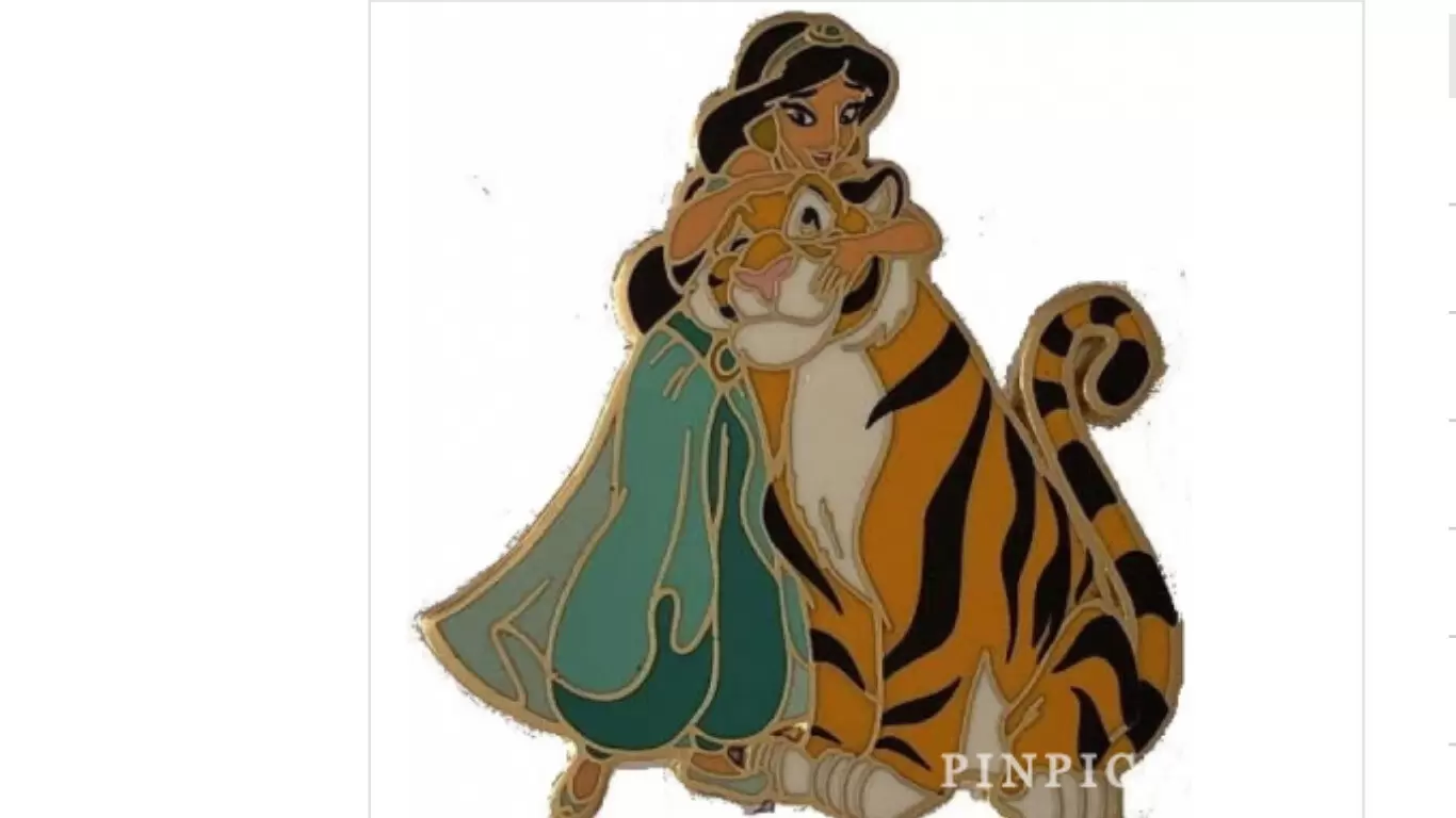 princess jasmine hugging rajah