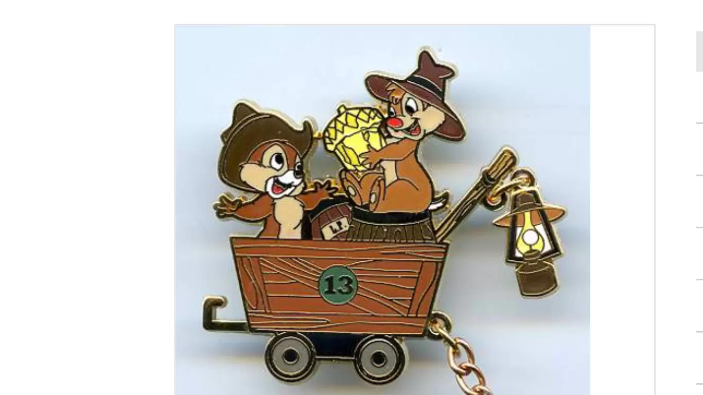 Disney - Pin Trading Event - DLP - Pin trading event - Big thunder mountain event - Chip \'n\' Dale on Big Thunder Mountain Railroad Cart