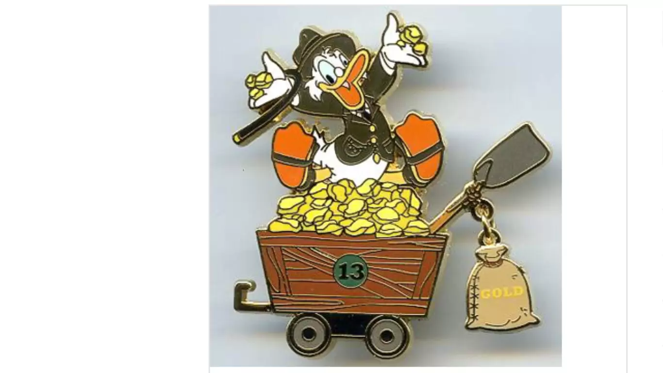 Disney - Pin Trading Event - DLP - Pin trading event - Big thunder mountain event - Scrooge McDuck on Big Thunder Mountain Railroad Cart
