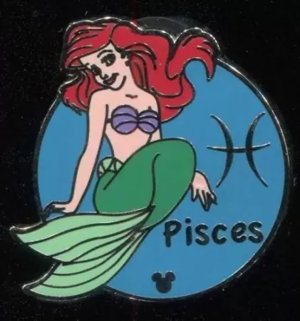 Disney Pins Open Edition - 2012 Hidden Mickey Series - Zodiac Collection - Pisces - Ariel