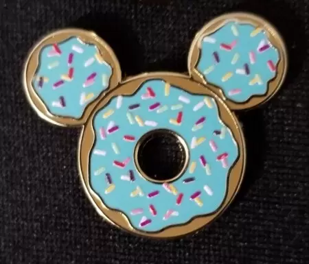 Disney Pins Open Edition - Mickey and Minnie Mouse Donut Pin Set - Blue Mickey Donut