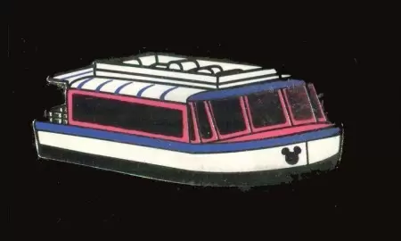 Disney Pins Open Edition - 2013 Hidden Mickey Series - Boat Transportation - Friendship I (Pink & Blue)