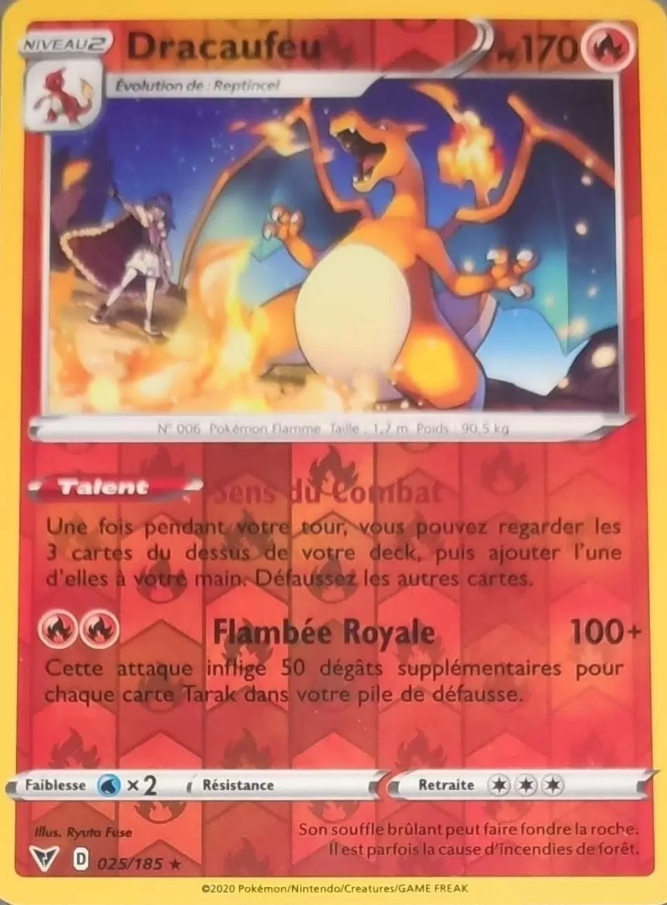 Carte Pokémon Dracaufeu 025/185 - Voltage Éclatant d'occasion / Voltage  Éclatant
