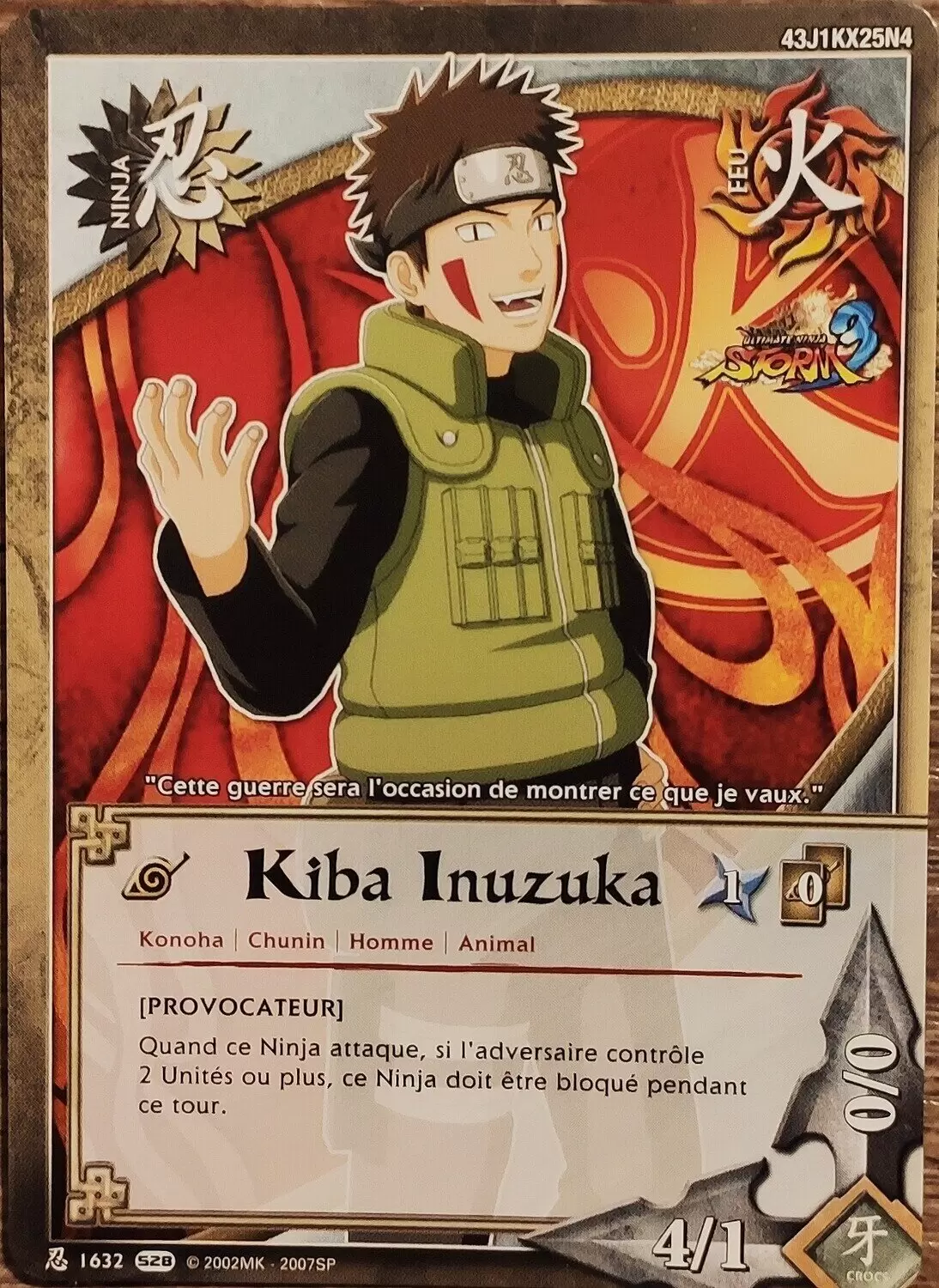 Cartes Naruto Série 28 - Kiba Inuzuka